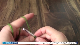 آموزش بافت کلاه و شال-بافت کلاه-بافت شالگردن و کلاه-کلاه زنانه قلاب بافی شده