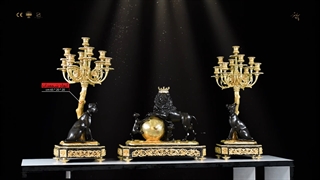 ساعت و شمعدان کلاسیک بی نظیر محصول جدید پارس لوستر فراهانی