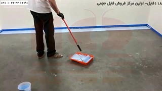 آموزش نصب دیوارپوش اپوکسی-آموزش کفپوش اپوکسی آبی آسمانی و مشکی متالیک