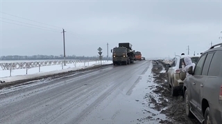 حرکت راکت اندازهای سنگین TOS-1 روسیه