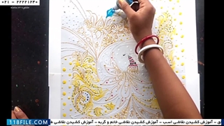 فیلم آموزش ویترای-آموزش نقاشی روی ظروف-آموزش نقاشی روی شیشه  16