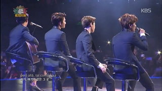 اجرای کاور آهنگ اسپانیایی Sabor A Mi از اعضای اکسو (Baekhyun & Suho & D.O & Chanyeol) در Music Bank