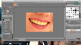 سفید کردن دندان در نرم افزار gimp