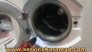 فیلم آموزش باز و بسته کردن فنر دور درب ماشین لباسشویی - سرویس کارآمد