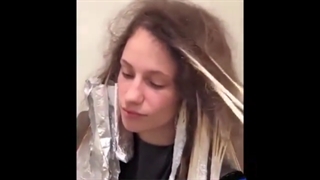 جلو موی رنگ شده زیبا