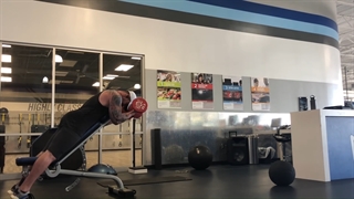 جلو بازو دمبل نیمکت چرخان