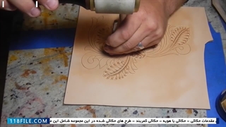 آسان ترین آموزش حکاکی روی چرم-حکاکی و سایه زنی طرح گل و گلبرگ