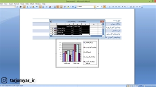 تبدیل جداول به گراف در نرم‌افزار Word