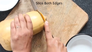 روش درست خرد کردن کدو حلوایی