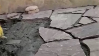 اجرای سنگ لاشه سنگ مالون سنگ ورقه ای با صورت چکشی با قیمت مناسب