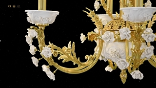 لوستر جدید پذیرایی پارس لوستر فراهانی 6 شعله