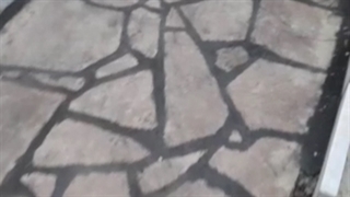 اجرای سنگ  ورقه ای  کف محوطه ای