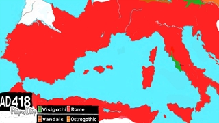 Map vandals, ostrogothyic,and verisgothyi and Rome