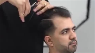 آرایش داماد کم مو با گریم 09123019243