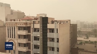غلظت گرد و خاک بالا رفت، اهواز نارنجی شد