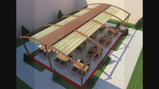 سقف برقی باغ رستوران-سایبان کنترلی کافه رستوران