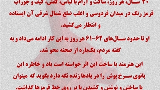 بانوی سرخ پوش در فستیوال هنرهای تجسمی