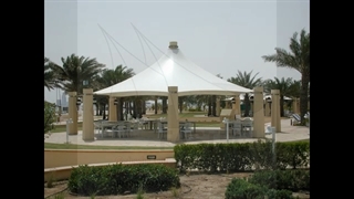 زیباترین سایبان خیمه ای محوطه تالار-بهترین سقف خیمه ای حیاط کافه رستوران