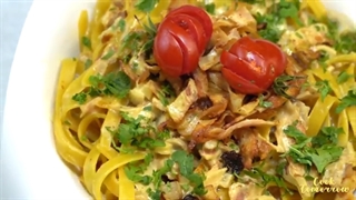 مواد اولیه برای پاستا کاربونارا