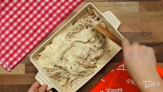 جوجه با پنیر فراوان