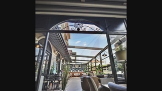 فروش سقف تاشو پشت بام فست فود-زیباترین سایبان تاشو کافه رستوران