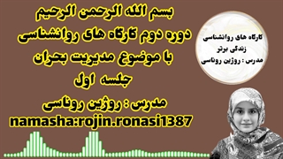 کارگاه مدیریت بحران&جلسه دوم&روژین روناسی