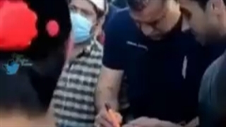 علی دایی در کارخانه فولاد بردسیر کرمان