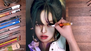 اموزش نقاشی چهره ی جنی