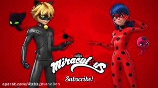 نقاشی دختر کفشدوزکی و گربه سیاه