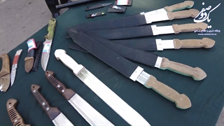 فیلم حمله و دستگیری اراذل اوباش با چاقو و قمه و ایجاد رعب و وحشت پلیس امنیت عمومی