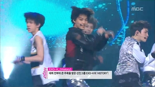 اجرای آهنگ History از EXO-K در موزیک شو Music Core 120414