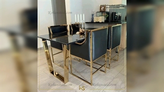 میز و صندلی ناهار خوری با پایه استیل