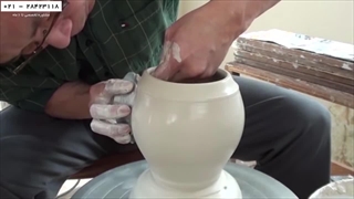 آموزش سفالگری-ساخت سفال بدون کوره -ساخت ظرف درب دار