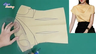 الگوسازی و دوخت یقه غیر قرینه و زیبا