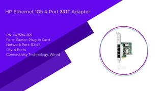 کارت شبکه سرور اچ پی HP Ethernet 1Gb 4-port 331T Adapter با پارت نامبر 647594-B21