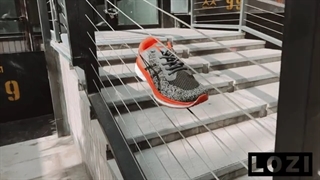 کفش کتانی مردانه پیاده روی طوسی پشت نارنجی اسیکس Asics NOVABLAST مدل 3127