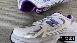 کفش کتانی مردانه سفید بنفش نیوبالانس New Balance 530 مدل 3117