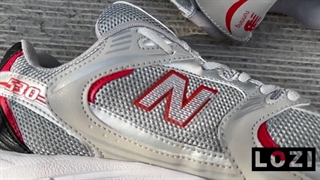 کفش کتانی مردانه طوسی قرمز نیوبالانس New Balance 530 مدل 3120