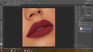 آموزش رایگان فتوشاپ برق لب زیبا