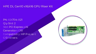 کارت رایزر سرور اچ پی HPE DL Gen10 x16/x16 GPU Riser Kit با پارت نامبر 826704-B21