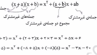 مثال برای اتحاد جمله مشترک با جواب