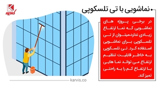 نماشویی ساختمان با تی های تلسکوپی