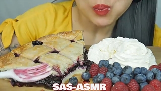 ASMR Blueberry PIE (EATING SOUNDS) NO TALKING | SAS-ASMR